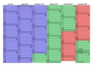 Calendar 2.nd half of the year 2027